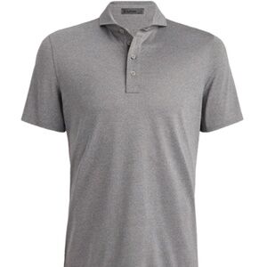 G/Fore Men's XL Heathered Grey Rib Gusset Pique Polo MSRP $110